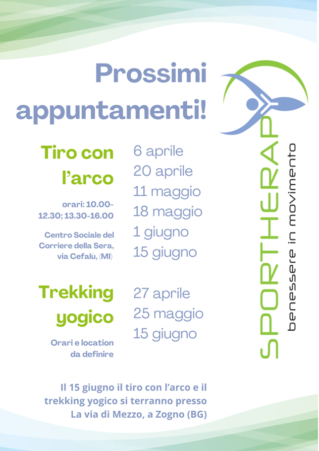 Prosssimi appuntamenti di Sportherapy
